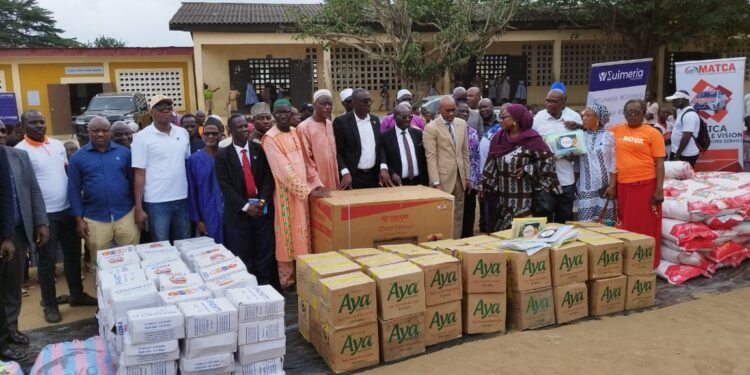 La MATCA fait un don de plus de 6 millions FCFA à la cantine Hamed Bakayoko de l'EPP Mponon d'Abobo